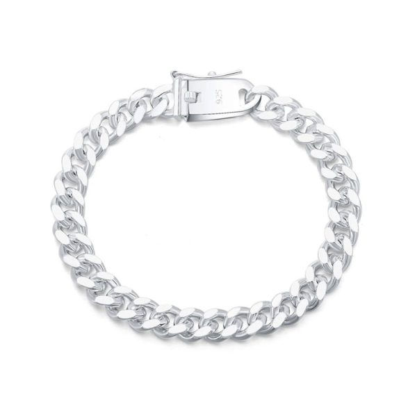 צמיד צבע כסף לגבר