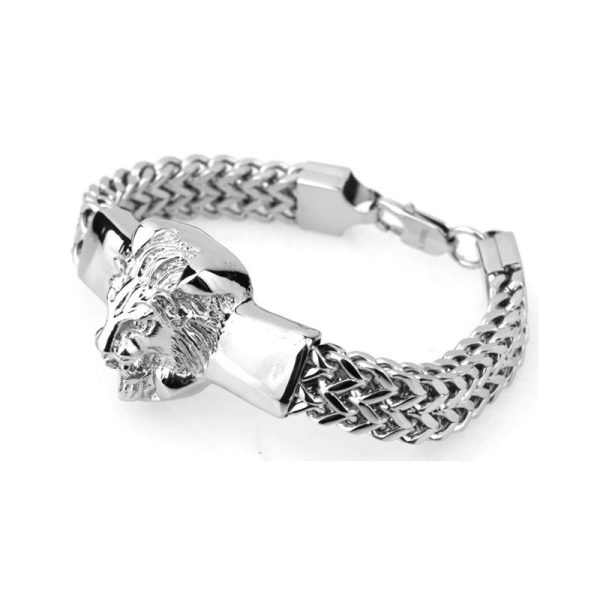 צמיד גורמט עם ראש אריה לגבר