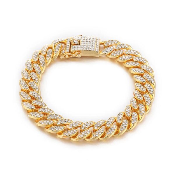 צמיד גורמט עם קריסטלים לגבר