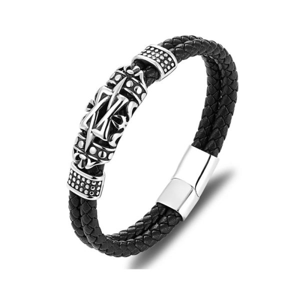 צמיד עור עתיק יהודי לגברים