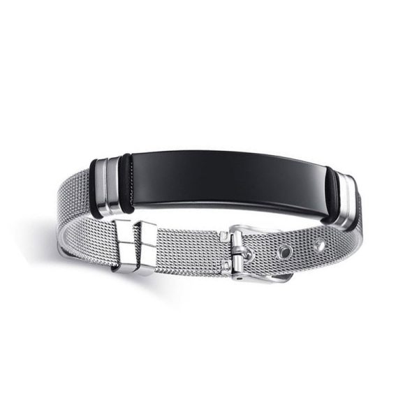 צמיד רשת מכסף לגבר