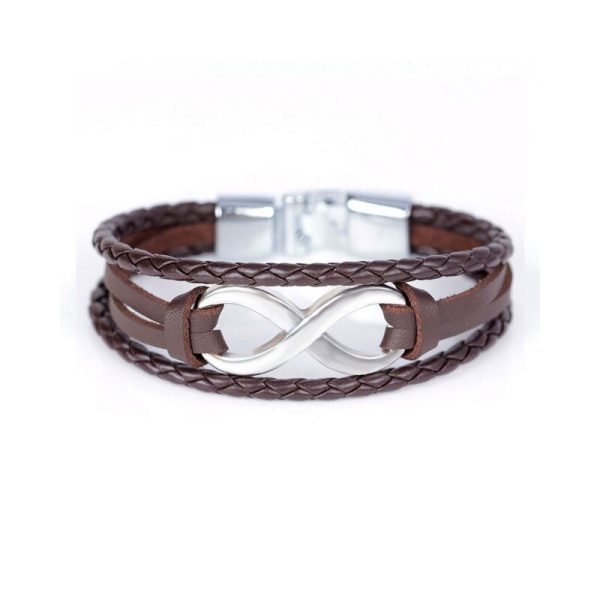 צמיד קסם אבזם שמונה לגבר