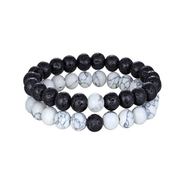 2 יחידות צמידי חרוזים במגוון צבעים לגברים ונשים