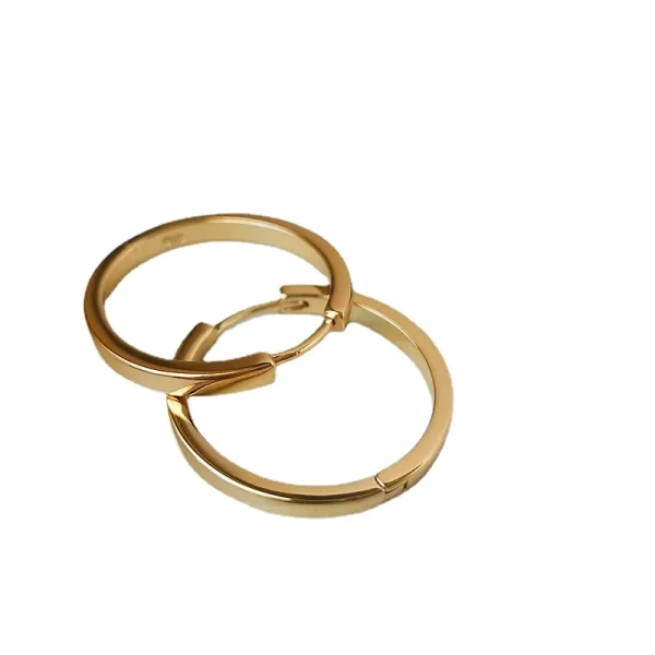 עגילי חישוק גדולים ופשוטים בסגנון קלאסי חדשני לנשים ונערות